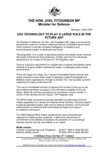 Microsoft Word - 36 UAV Technology to play a large role in the future ADF.doc