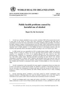 WORLD HEALTH ORGANIZATION FIFTY-EIGHTH WORLD HEALTH ASSEMBLY Provisional agenda itemA58/18 7 April 2005