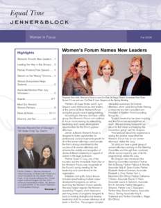 Equal Time - Women in Focus Newsletter - Fall 2006