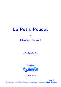 Le Petit Poucet - Charles Perrault  -o-o-o-o-