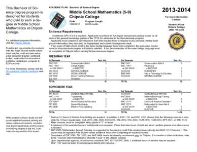 Course / Chipola College / Education / Academic transfer / Course credit