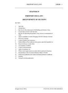 FREEPORT BYE-LAWS  [CH.29 – 1 FREEPORT BYE-LAWS
