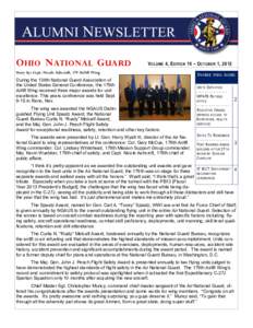 O HIO N ATIONAL G UARD  V OLUME 4, E DITION 10 – O CTOBER 1, 2012 Story by: Capt. Nicole Ashcroft, 179 Airlift Wing