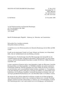 JESUITEN-FLÜCHTLINGSDIENST (Deutschland)  IL/AK/Petition P. Jörg Alt SJ Mannheimer Str. 12