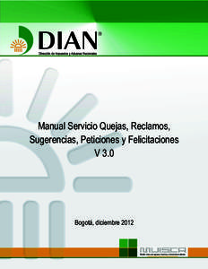 R  Manual Servicio Quejas, Reclamos, Sugerencias, Peticiones y Felicitaciones V 3.0