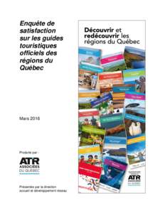 Enquête de satisfaction sur les guides touristiques officiels des régions du