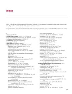 Index  Note: * indicates the term also appears in the Glossary (Appendix I). Page numbers in bold indicate page spans for entire chapters. Page numbers in italics denote tables, figures and boxed material. A regional dat