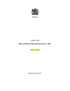 ANGUILLA  A BILL FOR THE NATIONAL HEALTH FUND ACT, 2006  Draft 6: [removed]