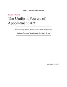 Power of appointment / Article One of the United States Constitution / Power of attorney / Law / Legal professions / Equity