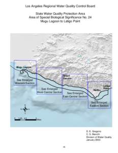 Los Angeles Regional Water Quality Control Board State Water Quality Protection Area Area of Special Biological Significance No. 24 Mugu Lagoon to Latigo Point  Mugu Lagoon