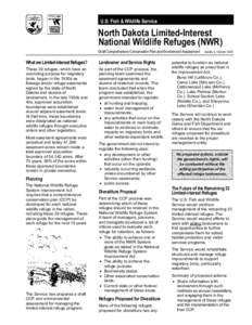 Planning Update 2, Comprehensive Conservation Plan, 39 North Dakota Limited-interest National Wildlife Refuges