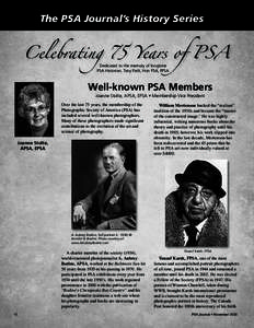 The PSA Journal’s History Series  Celebrating 75 Years of PSA Dedicated to the memory of longtime PSA Historian, Tony Patti, Hon PSA, FPSA