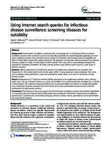 Using internet search queries for infectious disease surveillance: screening diseases for suitability