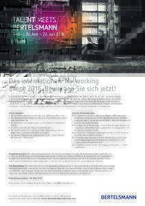 Berlin | 20. Juni – 22. Juni 2016 #TMB16 Jens-Uwe Bornemann, digital visionary, Senior Vice President Digital Europe, FremantleMedia.  Das internationale Networking