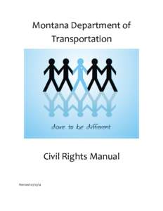 Montana Department of Transportation Civil Rights Manual Revised[removed]