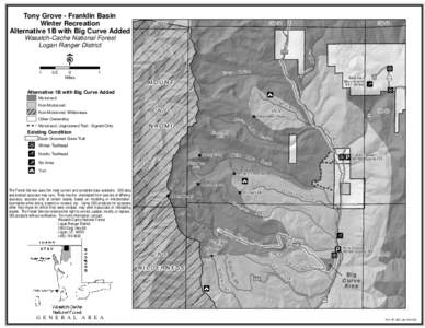 Tony Grove - Franklin Basin Winter Recreation Alternative 1B with Big Curve Added 15N 2E