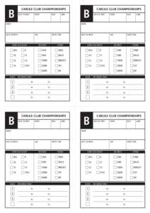 B  CARLILE CLUB CHAMPIONSHIPS DATE OF MEET  EVENT