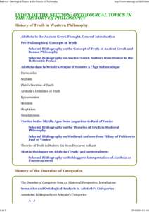 Index of: Ontological Topics in the History of Philosophy