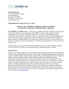 SkyWest Airlines / ExpressJet Airlines / Delta Connection / US Airways Express / United Express / Alaska Airlines / Continental Express / Atlantic Southeast Airlines / Aviation / Transport / SkyWest /  Inc.