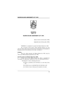 Marine Board Amendment Act 1999