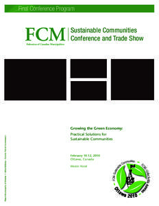 Final Conference Program  FCM Sustainable Communities Conference and Trade Show