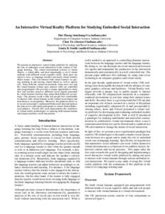 Humanâ€“computer interaction / Virtual world / Transformed social interaction / Embodied agent / E-learning / Simulation / Social presence theory / Virtual Human Interaction Lab / Social software in education / Virtual reality / Education / Reality