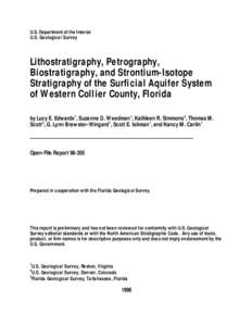 U.S. Department of the Interior U.S. Geological Survey Lithostratigraphy, Petrography, Biostratigraphy, and Strontium-Isotope Stratigraphy of the Surficial Aquifer System