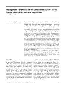 Phylogenetic systematics of the Gondwanan nephilid spider lineage Clitaetrinae (Araneae, Nephilidae)