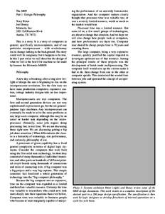 The 6809 Part 1: Design Philosophy Terry Ritter Joel Boney Motorola, IncEd Blustein Blvd.
