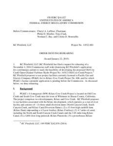 150 FERC ¶ 61,027 UNITED STATES OF AMERICA FEDERAL ENERGY REGULATORY COMMISSION Before Commissioners: Cheryl A. LaFleur, Chairman; Philip D. Moeller, Tony Clark,