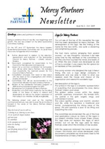 Mercy Partners Newsletter Issue No 3 – OctGreetings, sisters and partners in ministry,