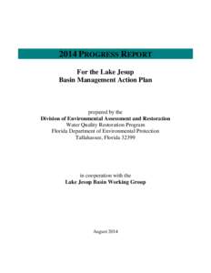 2014 PROGRESS REPORT - For the Lake Jesup Basin Management Action Plan