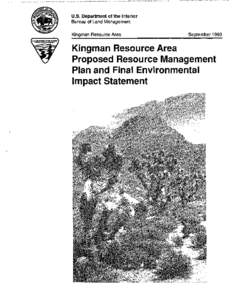 PROPOSED RESOURCE MANAGEMENT PLAN AND FINAL ENVIRONMENTAL IMPACT STATEMENT