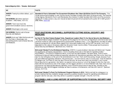 Government / Politics of the United States / Medicare / Health / Paul Ryan / United States federal budget / Medicaid / Patient Protection and Affordable Care Act / Mitch McConnell / Healthcare reform in the United States / Federal assistance in the United States / Presidency of Lyndon B. Johnson