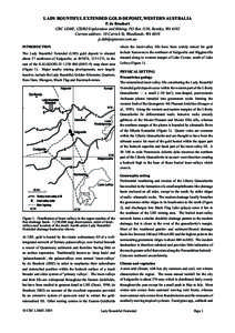 LADY BOUNTIFUL EXTENDED GOLD DEPOSIT, WESTERN AUSTRALIA P. de Broekert CRC LEME, CSIRO Exploration and Mining, PO Box 1130, Bentley, WA 6102 Current address: 10 Carrick St, Woodlands, WA 6018 