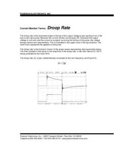 PEARSON ELECTRONICS, INC.  Current Monitor Terms: Droop Rate