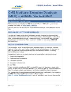 MED Newsletter - April 2011