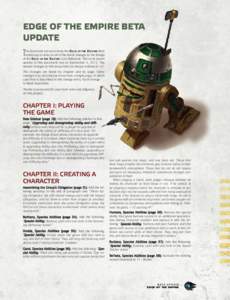 Edge of the Empire Beta Update T  his document serves to keep the Ed ge of the Em p ire Beta