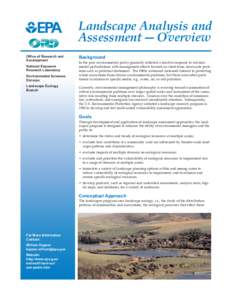 Landscape Analysis and Assessment C Overview