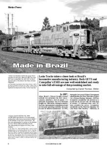 Motive Power  Made in Brazil > Brand new Brazilian built broad gauge Rumo Logística AC44i’s Nos[removed]and 9841 are seen next to an unidentiﬁed ALL GE C30-7 at ALL’s