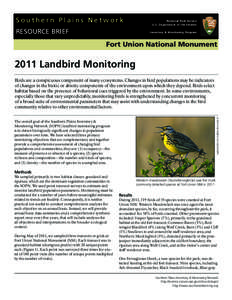 Southern Plains Network RESOURCE BRIEF National Park Service U.S. Department of the Interior Inventory & Monitoring Program