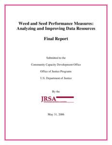 Microsoft Word - Weed and Seed Performance Measures - Final Report.doc