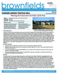 Former Union Textile Mill, Union, SC - Weaving the Future from the Fabric of the Past