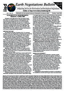 iisd Vol. 11 No. 50 Earth Negotiations Bulletin  GC-20