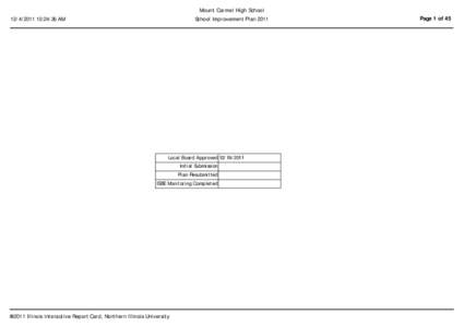 Mount Carmel High School[removed]:24:36 AM School Improvement Plan[removed]Local Board Approved[removed]