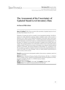 Forest inventory / Uncertainty / Basal area / Sampling / Accuracy and precision / Relascope / Statistics / Measurement / Statistical theory