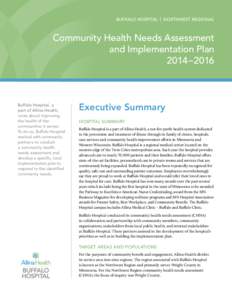 buffalo hospital | northwest regional  Community Health Needs Assessment and Implementation Plan 2014 – 2016