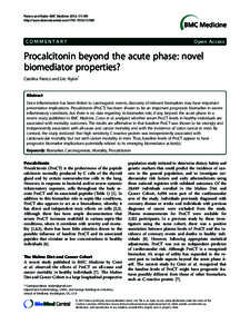 Procalcitonin beyond the acute phase: novel biomediator properties?