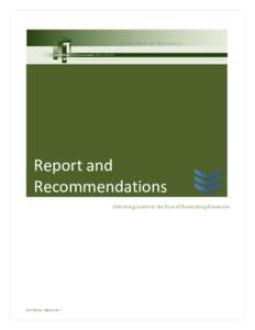 Judicial Crossroads Task Force Report and Recommendations