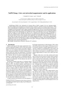 Earth Planets Space, 64, 279–297, 2012  NetPICOmag: A low-cost networked magnetometer and its applications I. Schofield1 , M. Connors1 , and C. T. Russell2 1 Centre 2 Institute